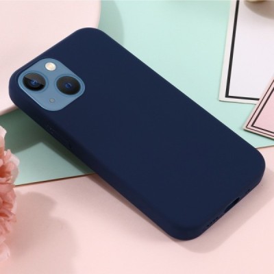 Apple iPhone 14 "Shell" MagSafe Hard Silicone TPU Dark Blue Case Cover - Back | Priedai.lt