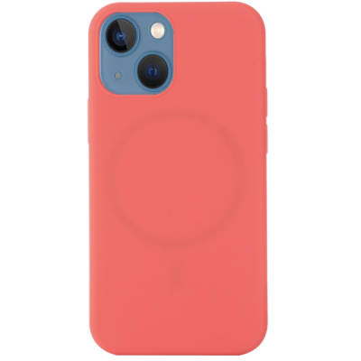Apple iPhone 14 "Shell" MagSafe Hard Silicone TPU pink Case Cover - Back | Priedai.lt