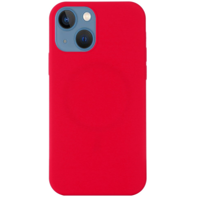 Apple iPhone 14 "Shell" MagSafe Hard Silicone TPU red Case Cover - Back | Priedai.lt
