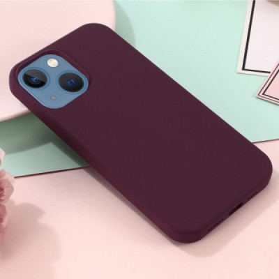 Apple iPhone 13 "Shell" MagSafe Hard Silicone TPU Burgundy Case Cover - Back | Priedai.lt
