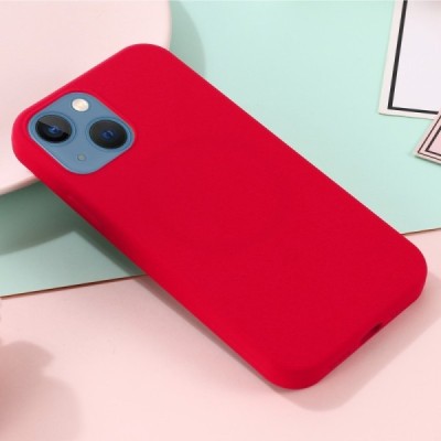Apple iPhone 13 "Shell" MagSafe Hard Silicone TPU red Case Cover - Back | Priedai.lt