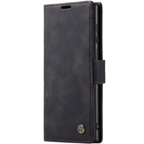 "CaseMe" Retro Solid Flip Case - Black (Galaxy S25 Ultra)