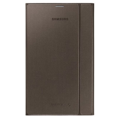 Originalus Samsung Galaxy Tab S 8.4 (T705, T700) Book Cover atverčiamas bronzinis odinis dėklas / Priedai.lt
