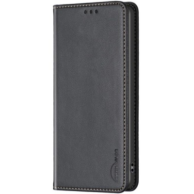 Samsung Galaxy A41 "Binfen Color" BF black leather flip case cover - book | Priedai.lt