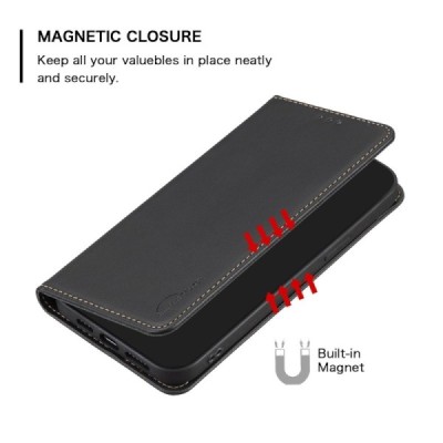 Samsung Galaxy A41 "Binfen Color" BF black leather flip case cover - book | Priedai.lt