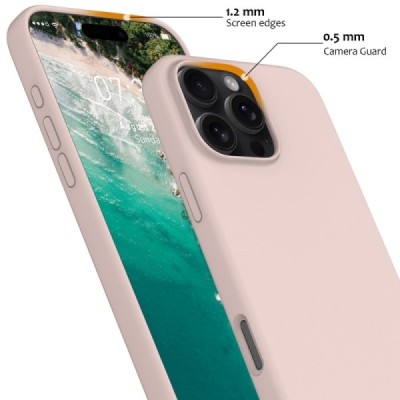 Apple iPhone 16 Pro Max "Shell" MagSafe Hard Silicone TPU pink Case Cover - Back | Priedai.lt