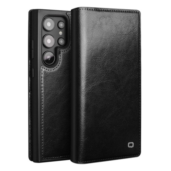 "QIALINO" flip case cover - black (Galaxy S25 Ultra)