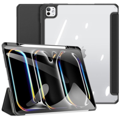 Apple iPad Pro 13 (2025) / 13 (2024) "Dux Ducis" Toby flip-up black leather case - book with a place for the pen | Priedai.lt