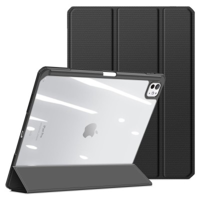 Apple iPad Pro 13 (2025) / 13 (2024) "Dux Ducis" Toby flip-up black leather case - book with a place for the pen | Priedai.lt