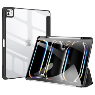 Apple iPad Pro 13 (2025) / 13 (2024) "Dux Ducis" Toby flip-up black leather case - book with a place for the pen | Priedai.lt