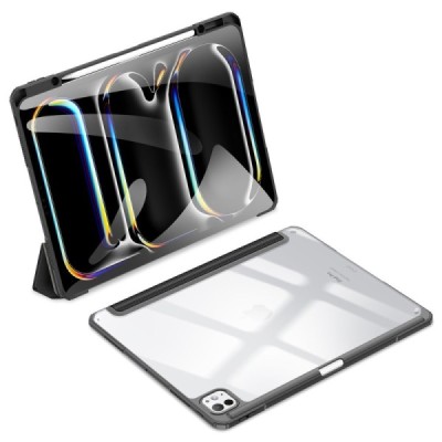 Apple iPad Pro 13 (2025) / 13 (2024) "Dux Ducis" Toby flip-up black leather case - book with a place for the pen | Priedai.lt