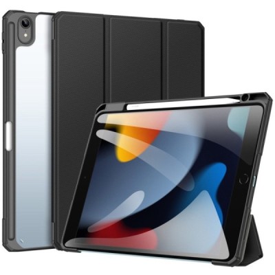 Apple iPad 10.9 2022 "Dux Ducis" Toby flip-up black leather case - book with a place for the pen | Priedai.lt