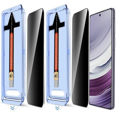 Samsung Galaxy S25+ (S24+) "Leyong" Tempered Glass privacy enhanced protection black full coverage screen protector | Priedai.lt
