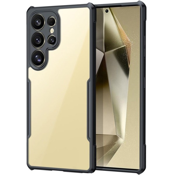 "XUNDD" hard silicone (TPU) acrylic case - clear / black (Galaxy S25 Ultra)