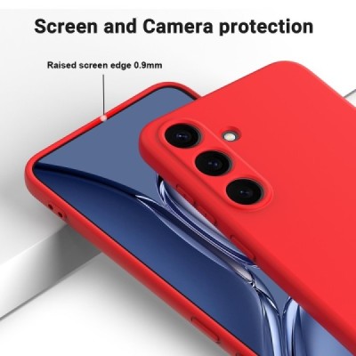 Samsung Galaxy S25+ "Shell" hard liquid silicone (TPU) case red - cover | Priedai.lt