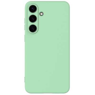 Samsung Galaxy S25+ "Shell" hard liquid silicone (TPU) case green - cover | Priedai.lt