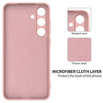 Samsung Galaxy S25+ "Shell" hard liquid silicone (TPU) case pink - cover | Priedai.lt