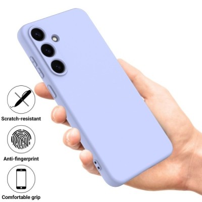 Samsung Galaxy S25+ "Shell" hard liquid silicone (TPU) case purple - cover | Priedai.lt