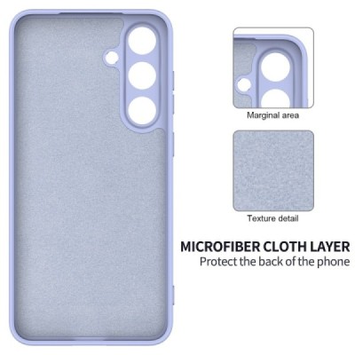 Samsung Galaxy S25+ "Shell" hard liquid silicone (TPU) case purple - cover | Priedai.lt