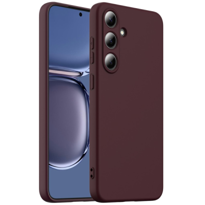 Samsung Galaxy S25+ "Shell" MagSafe Hard Silicone TPU Burgundy Case Cover - Back | Priedai.lt