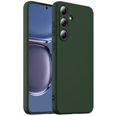 Samsung Galaxy S25+ "Shell" MagSafe Hard Silicone TPU Dark green Case Cover - Back | Priedai.lt