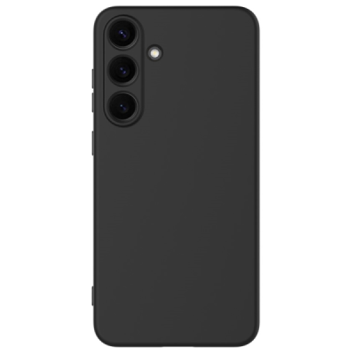 Samsung Galaxy S25 "Shell" hard liquid silicone (TPU) case black - cover | Priedai.lt