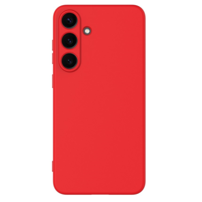 Samsung Galaxy S25 "Shell" hard liquid silicone (TPU) case red - cover | Priedai.lt