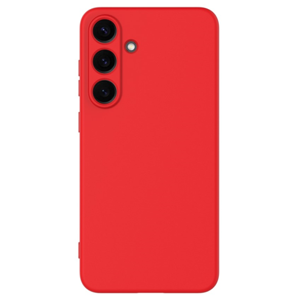 "Shell" hard silicone (TPU) case - red (Galaxy S24 / S25)