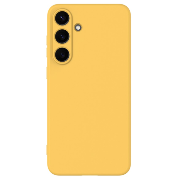"Shell" hard silicone (TPU) case - yellow (Galaxy S25)
