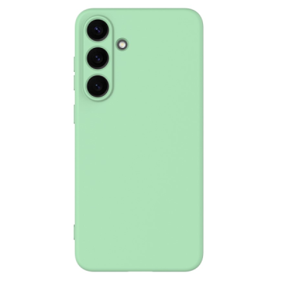 Samsung Galaxy S25 "Shell" hard liquid silicone (TPU) case green - cover | Priedai.lt