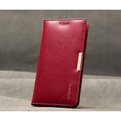 „Kalaideng“ Royale atverčiamas raudonas odinis Sony Xperia Z3 (D6603, D6653) dėklas / Priedai.lt