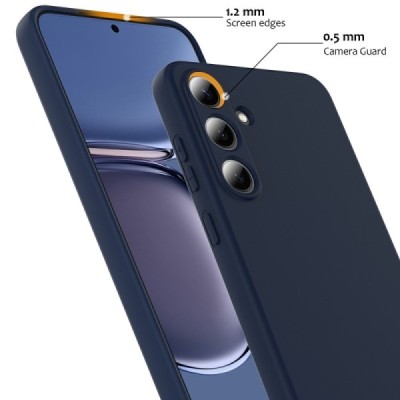 Samsung Galaxy S25 "Shell" MagSafe Hard Silicone TPU Dark Blue Case Cover - Back | Priedai.lt