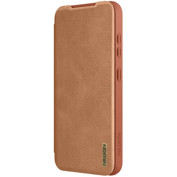 "Nillkin" Qin Pro flip case - brown (Galaxy S25)