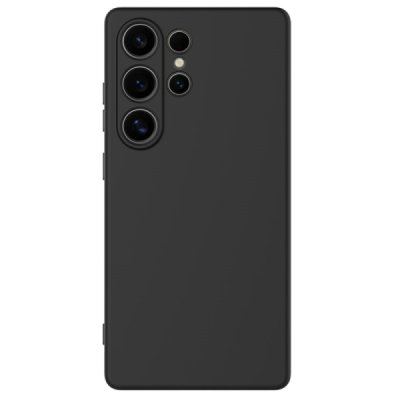 Samsung Galaxy S25 Ultra "Shell" hard liquid silicone (TPU) case black - cover | Priedai.lt