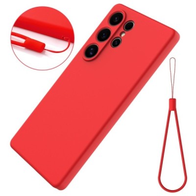 Samsung Galaxy S25 Ultra "Shell" hard liquid silicone (TPU) case red - cover | Priedai.lt