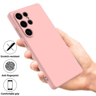 Samsung Galaxy S25 Ultra "Shell" hard liquid silicone (TPU) case pink - cover | Priedai.lt