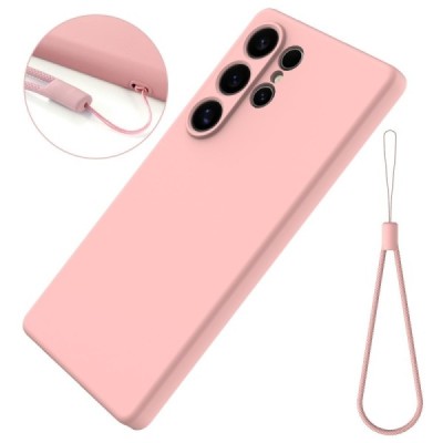 Samsung Galaxy S25 Ultra "Shell" hard liquid silicone (TPU) case pink - cover | Priedai.lt