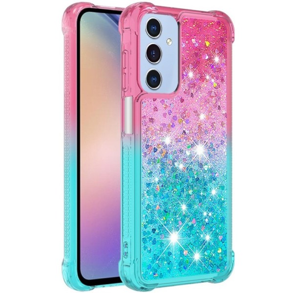 "Yibo" Shine Hard Silicone (TPU) Case - Pink/Blue (Galaxy A16)