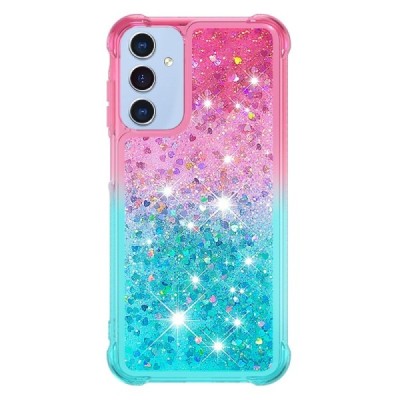 Samsung Galaxy A16 "Yibo" Shine Hard Silicone (TPU) Case - Pink/Blue | Priedai.lt