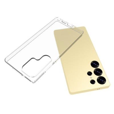 Samsung Galaxy S25 Ultra hard silicone (TPU) clear, transparent case - cover | Priedai.lt