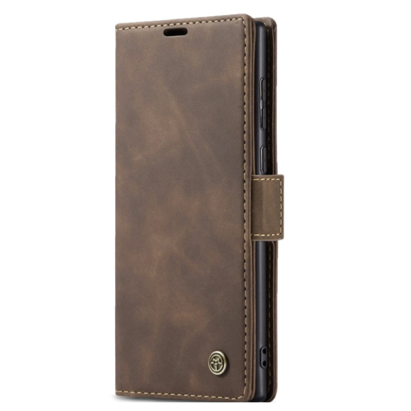 "CaseMe" Retro Solid Flip Case - Brown (Galaxy S25 Ultra)