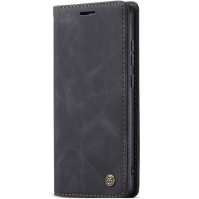 Xiaomi Redmi Note 14 Pro 4G CaseMe Retro Solid Flip Case Book - Black | Priedai.lt