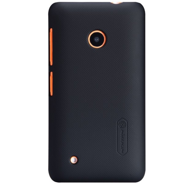 „Nillkin“ Frosted Shield dėklas - juodas + apsauginė ekrano plėvelė (Lumia 530)