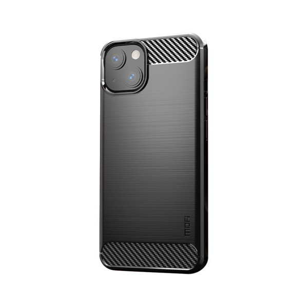 "AILES" Carbon hard silicone (TPU) case - black (iPhone 13 mini)