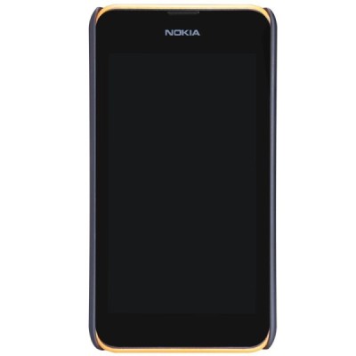Nillkin Frosted Shield Nokia Lumia 530 juodas plastikinis dėklas + apsauginė ekrano plėvelė / Priedai.lt