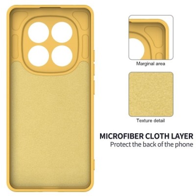 Xiaomi Redmi Note 14 Pro 5G (Poco X7 5G) "Shell" hard liquid silicone (TPU) case yellow - cover | Priedai.lt