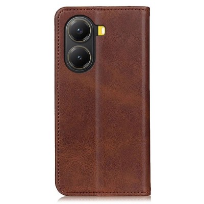 Poco X7 Pro 5G, Redmi Turbo 4 5G "Split" brown leather flip case - book | Priedai.lt