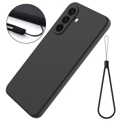 Samsung Galaxy A26 "Shell" hard liquid silicone (TPU) case black - cover | Priedai.lt