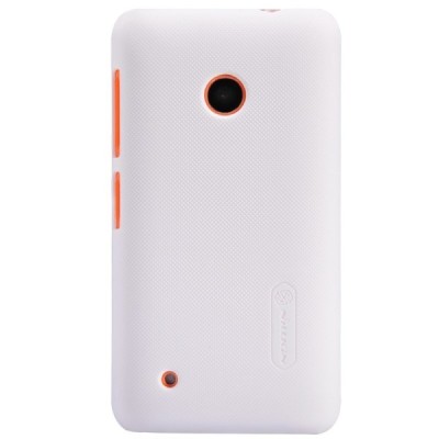 Nillkin Frosted Shield Nokia Lumia 530 baltas plastikinis dėklas + apsauginė ekrano plėvelė / Priedai.lt