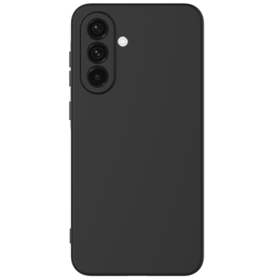 Samsung Galaxy A56 "Shell" hard liquid silicone (TPU) case black - cover | Priedai.lt